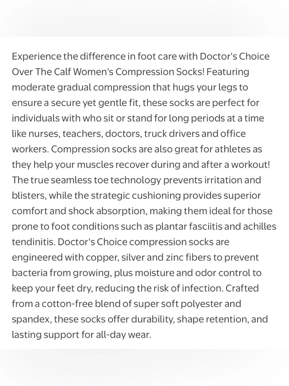 NWT *Bundle of 2 pairs* Doctor's Choice Women's Compression Socks sz 10-13
